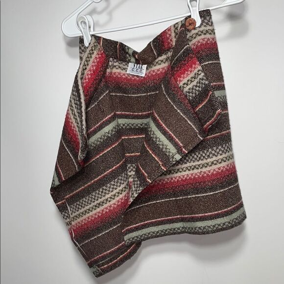 Red and Brown Mini Wrap Skirt for Casual Occasions - Picture 10 of 11